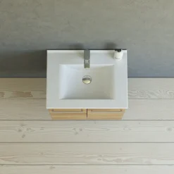 Scanbad Multo vaskeskab m/låger 61 cm inkl. Amber vask, varm eg