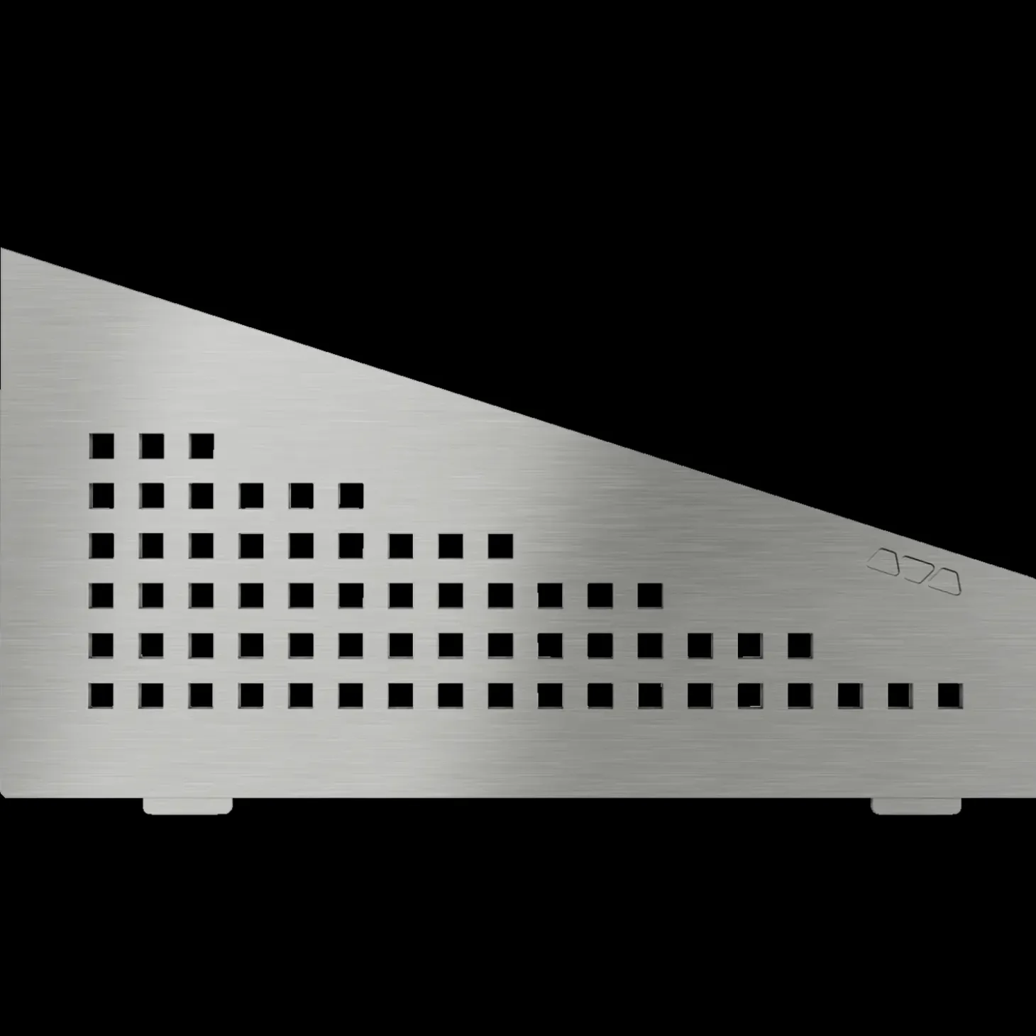 Schlüter hylde firkantet square, børstet stål