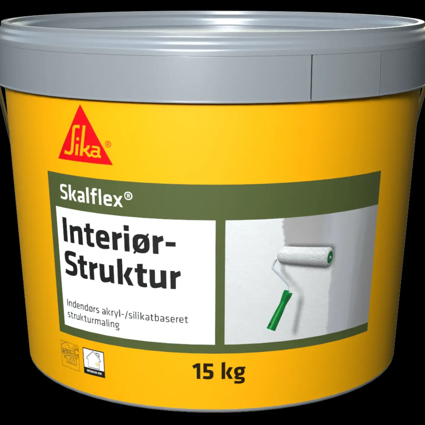 Skalflex Interiør-struktur grov hvid 15 kg