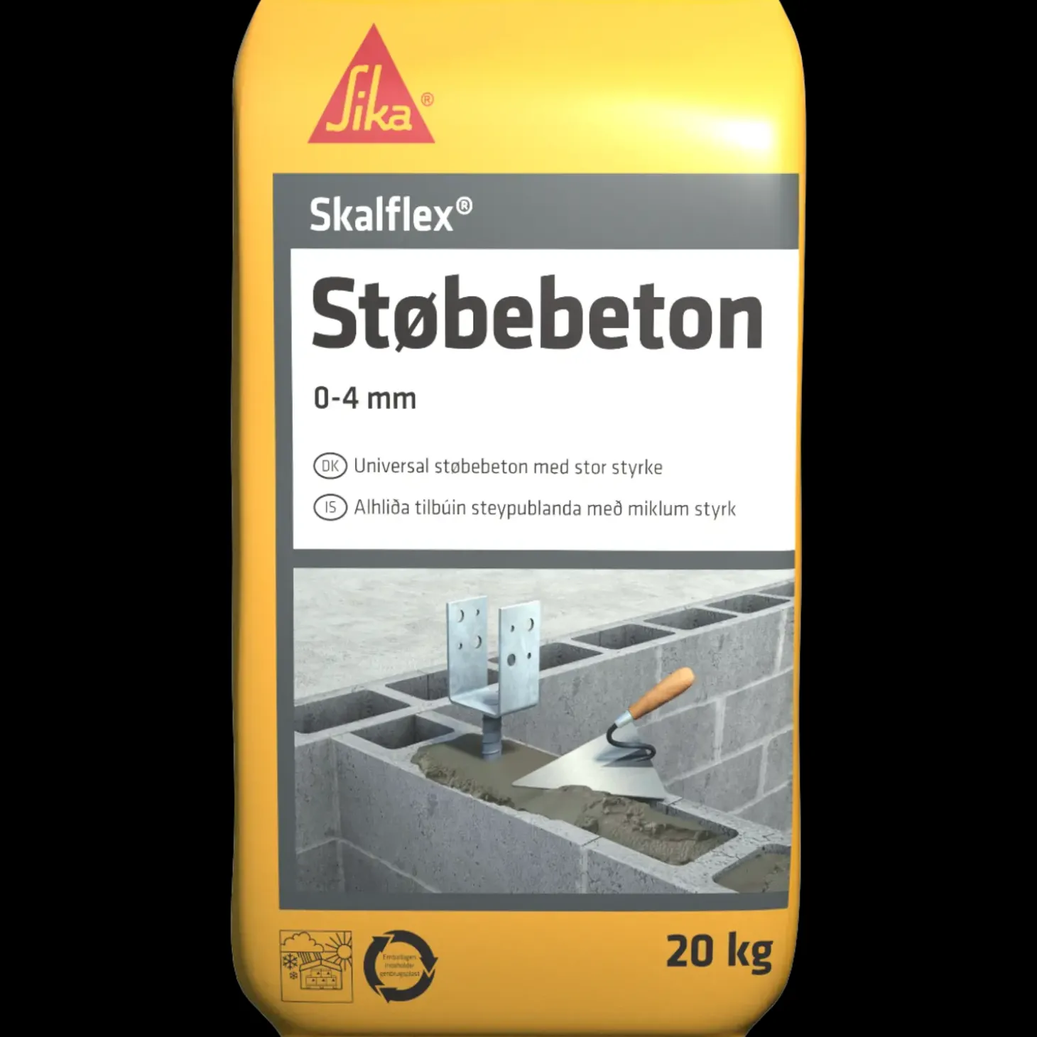 Skalflex støbebeton C100/400 0-4mm - 20 kg