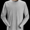 Snickers Allroundwork t-shirt langærmet lys gråmeleret str. 3XL