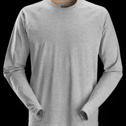 Snickers Allroundwork t-shirt langærmet lys gråmeleret str. 3XL