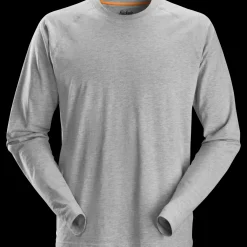 Snickers Allroundwork t-shirt langærmet lys gråmeleret str. 3XL