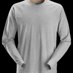 Snickers Allroundwork t-shirt langærmet lys gråmeleret str. 3XL