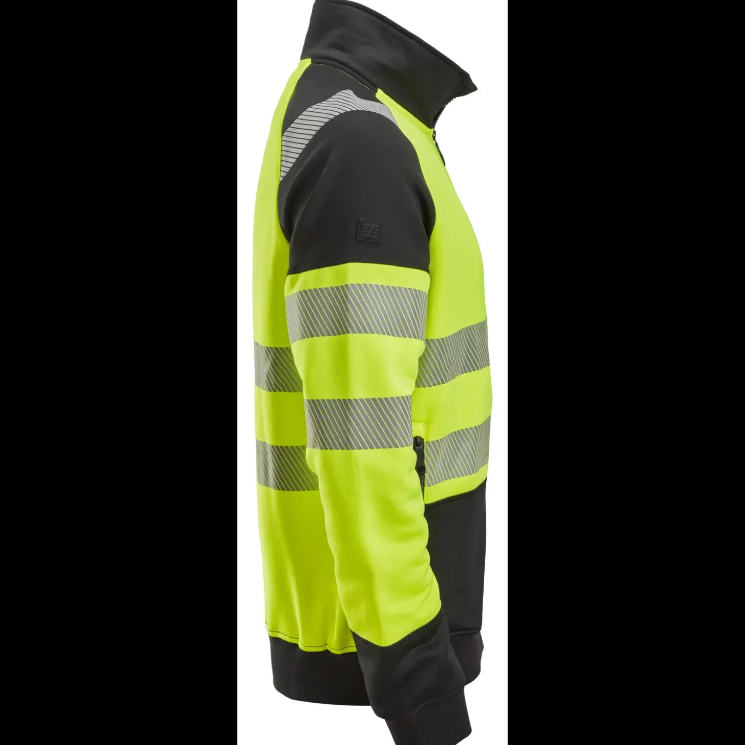 Snickers hi-vis sweatjakke med lynlås gul/sort str. 2XL