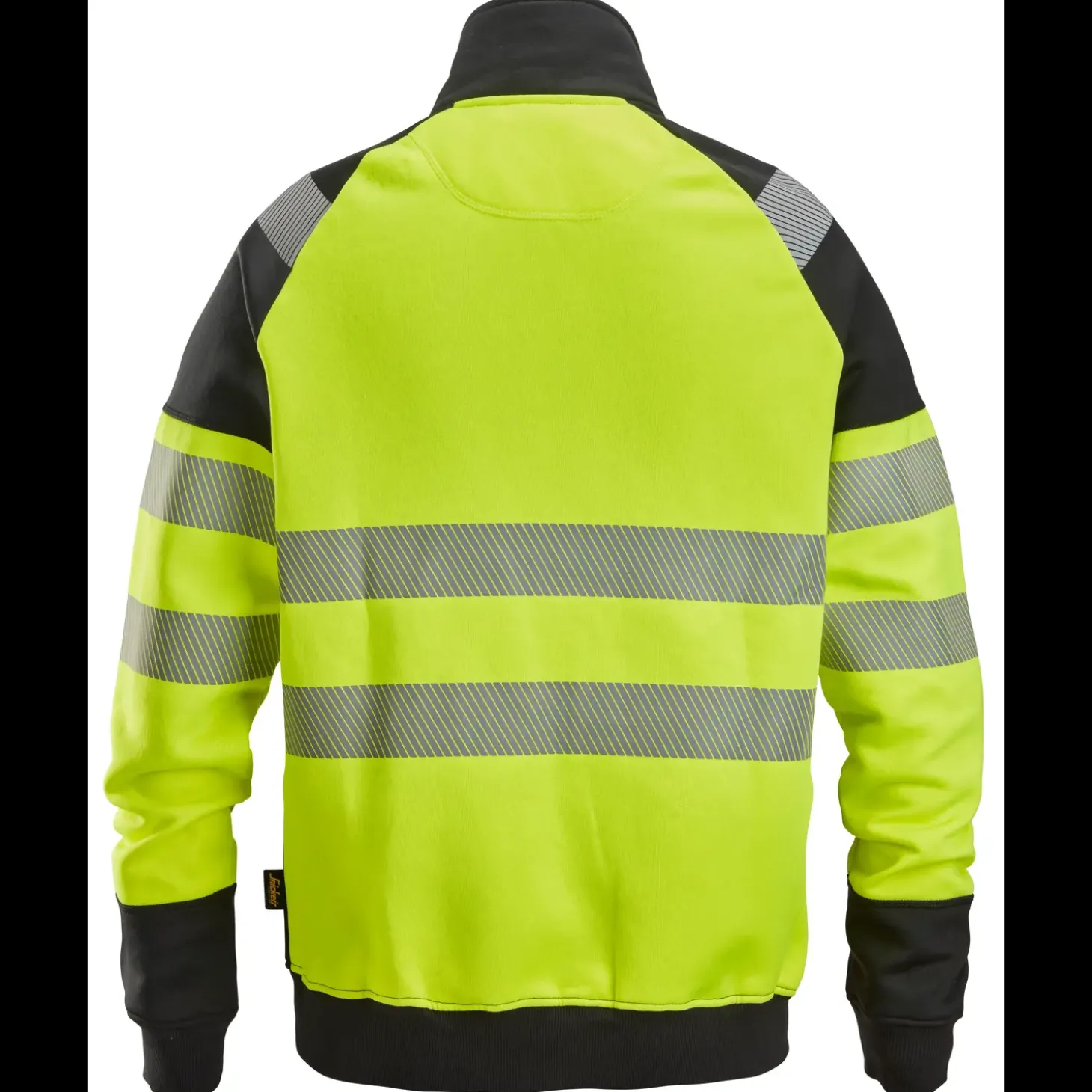 Snickers hi-vis sweatjakke med lynlås gul/sort str. 2XL