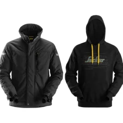 Snickers workpack pilejakke + hættetrøje sort 3XL