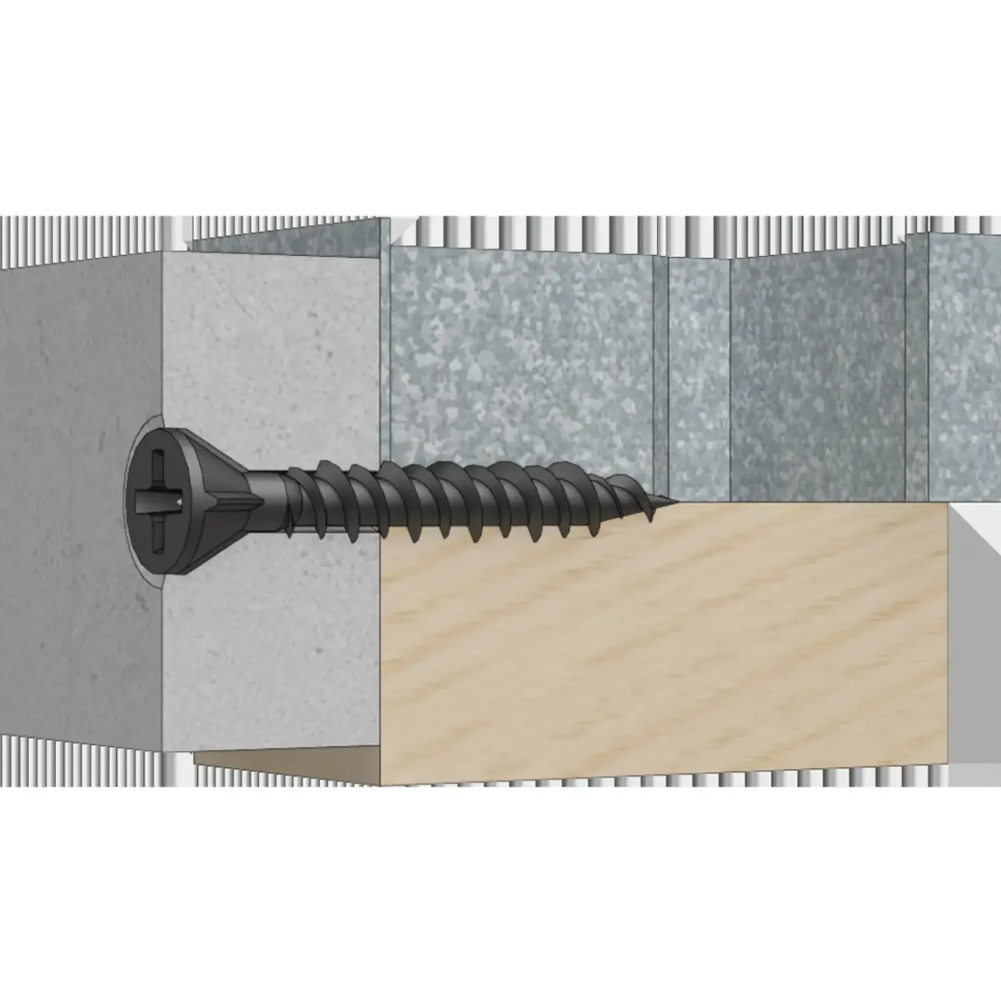 Spit P-Screw FWS fibergipsskrue løse 3,9x40 mm sort elforz. 1000 stk