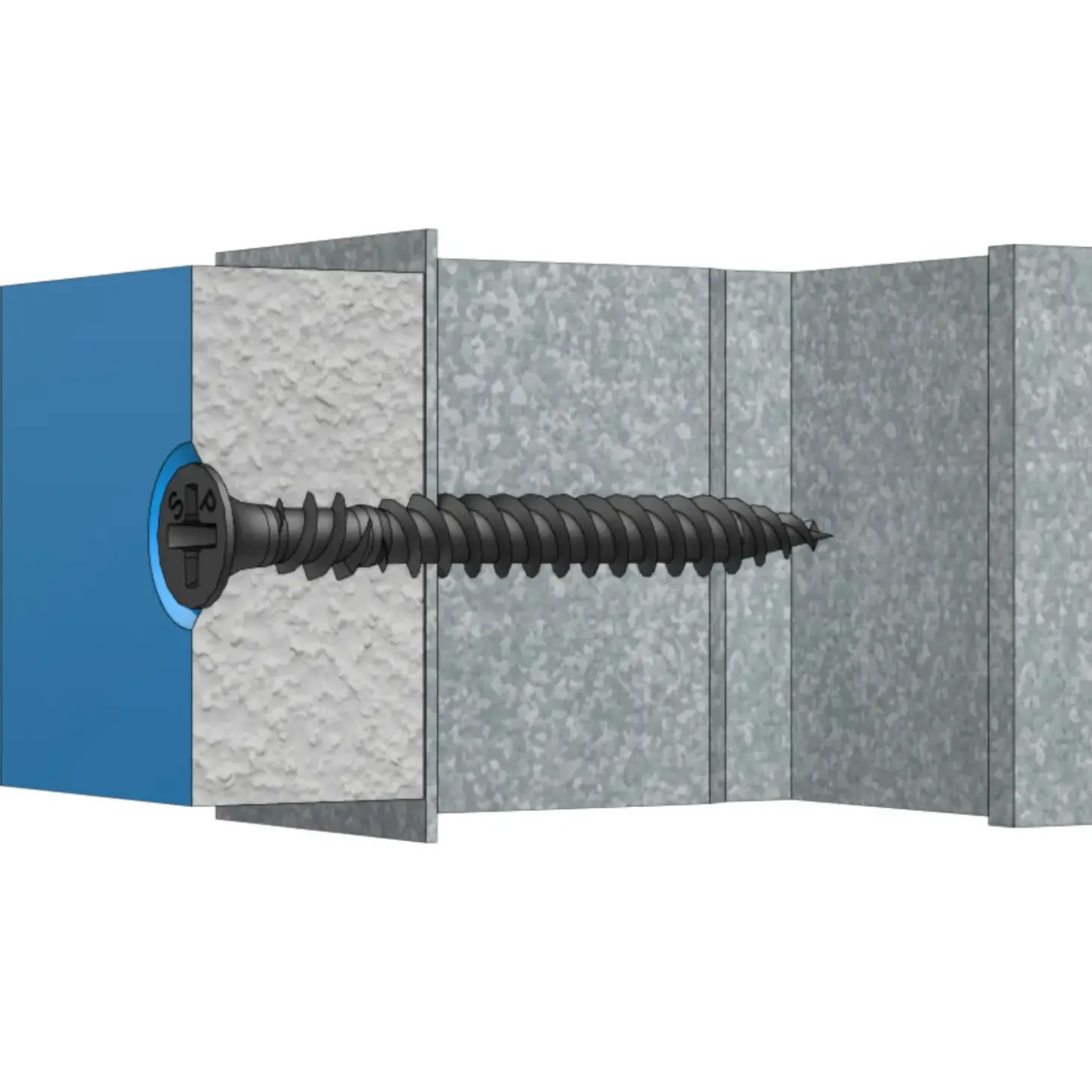 Spit P-Screw HS hårdgips skrue t/stål løse 3,9x32 mm TH PH2 forzinket  sort 500 stk.