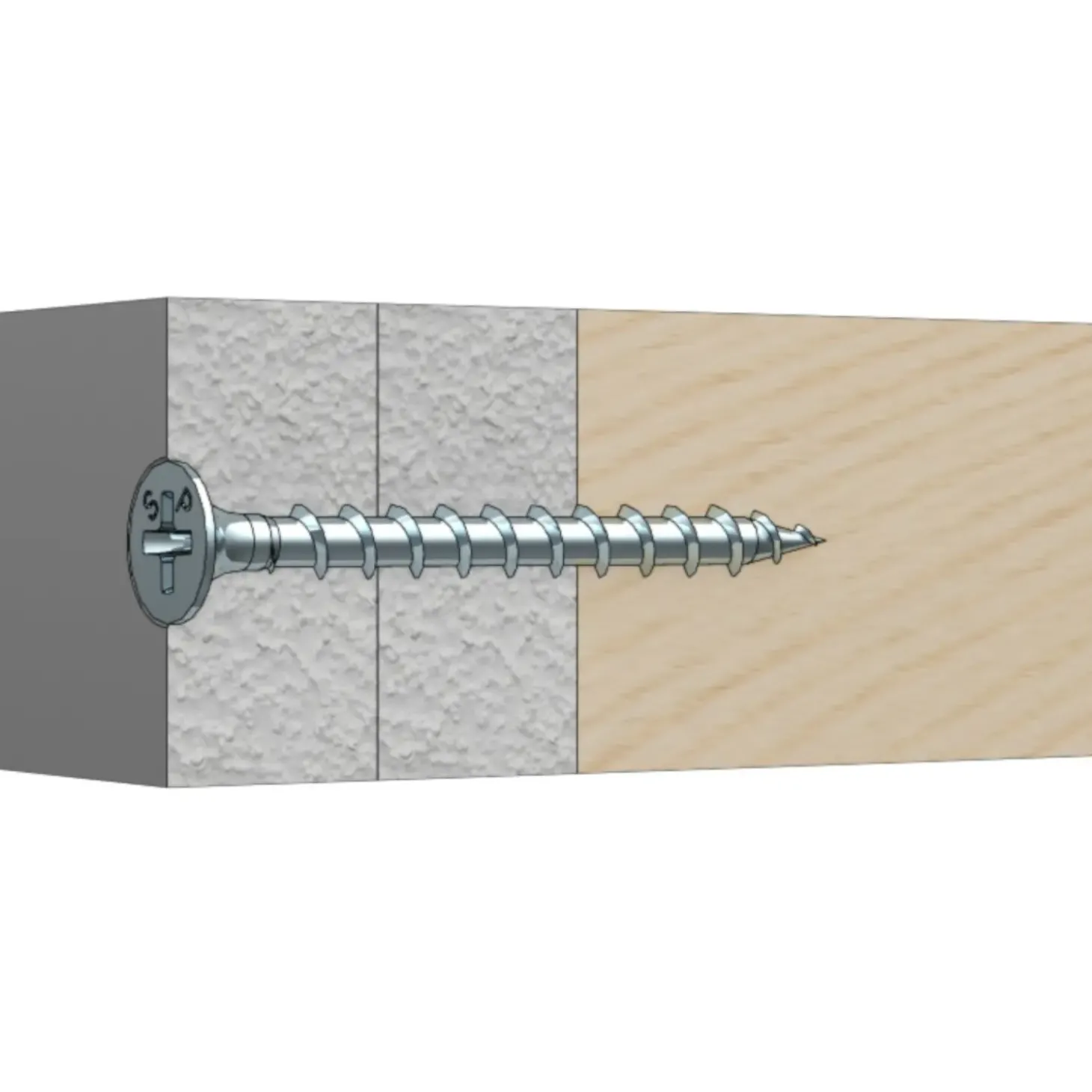 Spit P-Screw W gipsskrue t/træ på bånd 3,9x32 mm TH PH2 elforzink. 1000 stk.