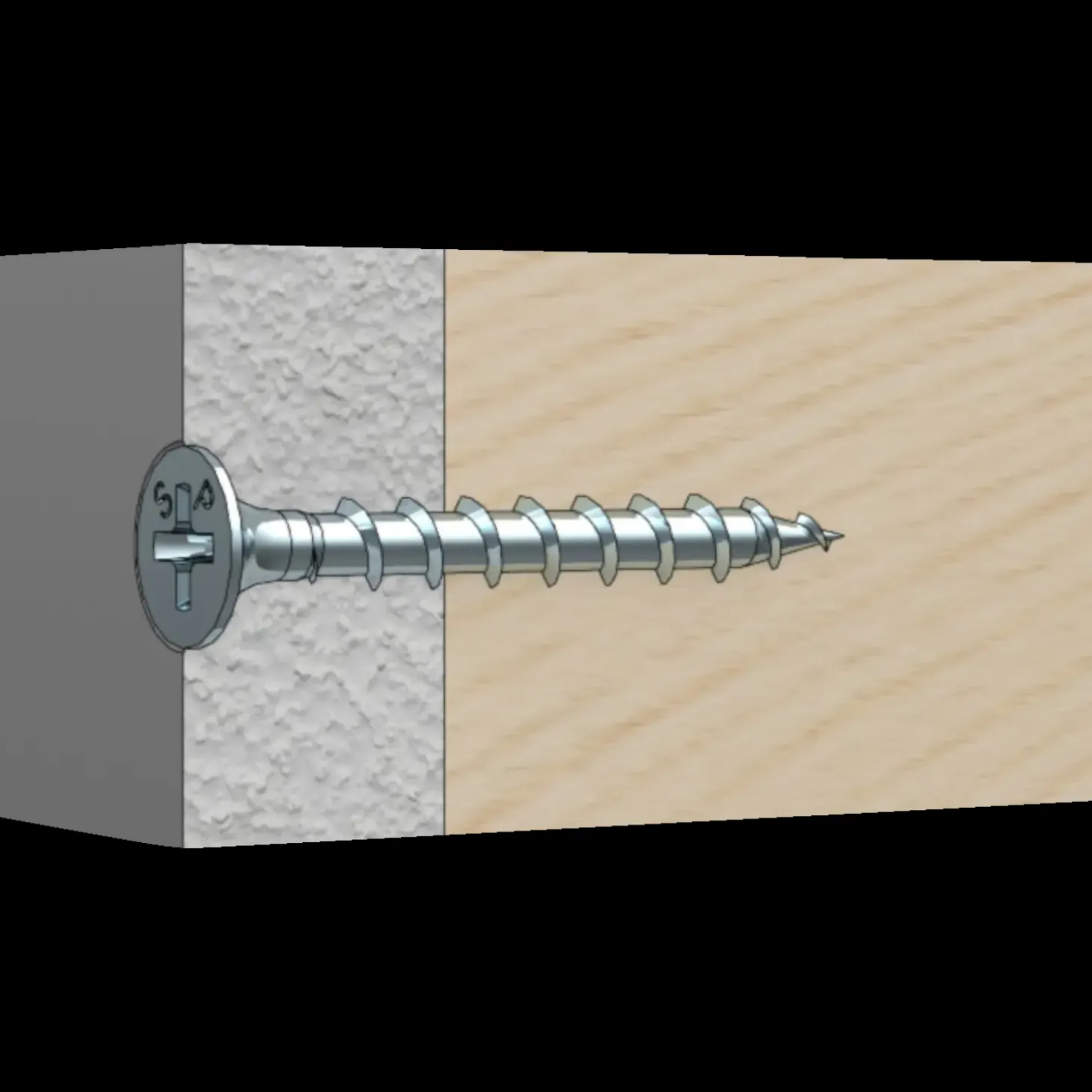 Spit P-Screw W gipsskrue t/træ på bånd 3,9x32 mm TH PH2 elforzink. 1000 stk.