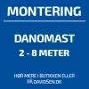 Standard montering/opsætning af DanoMast flagstang 2-8 m   Vær OBS på betingelser for montering
