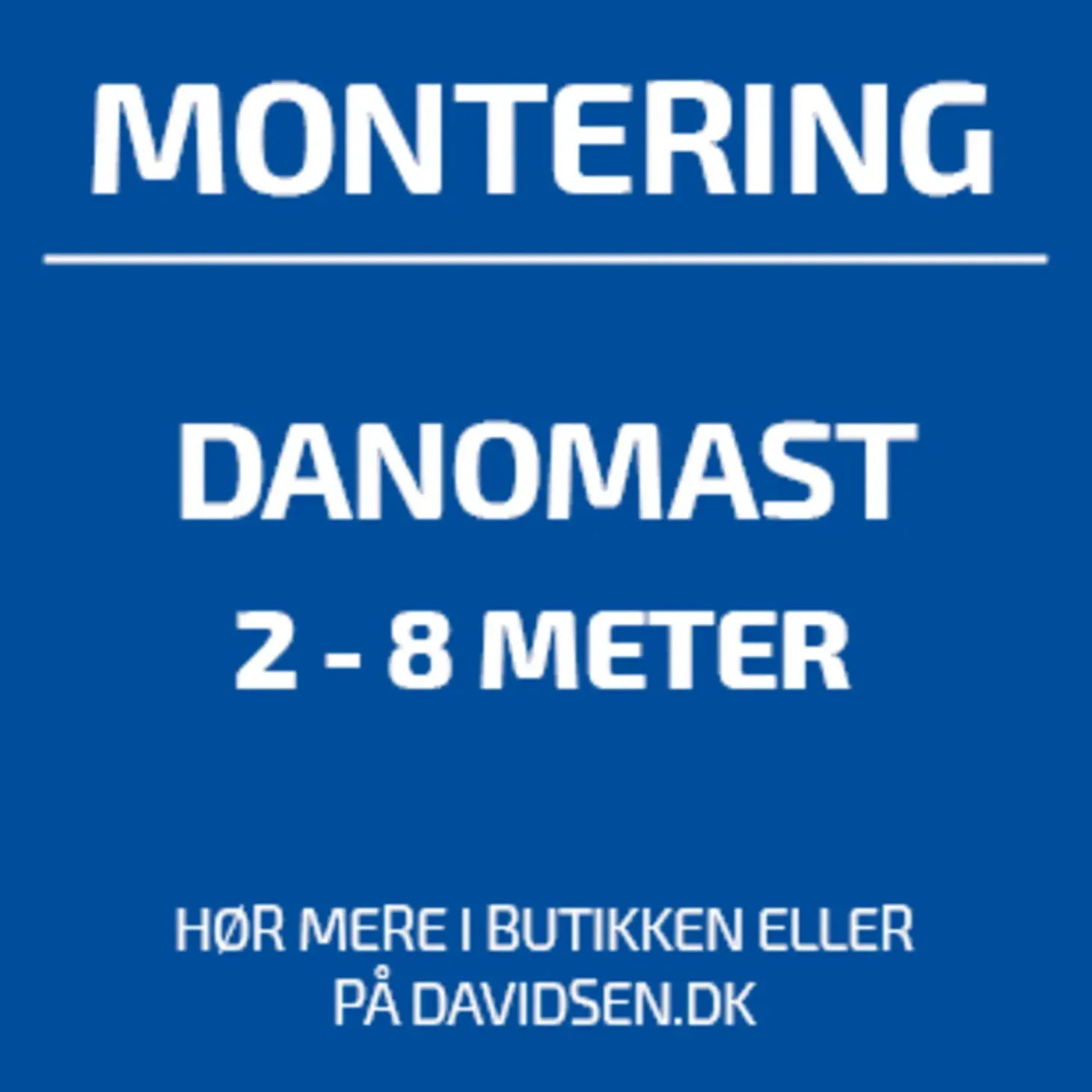 Standard montering/opsætning af DanoMast flagstang 2-8 m Vær OBS på betingelser for montering
