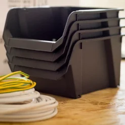 Stanley værktøjsbakker 4 pak sort