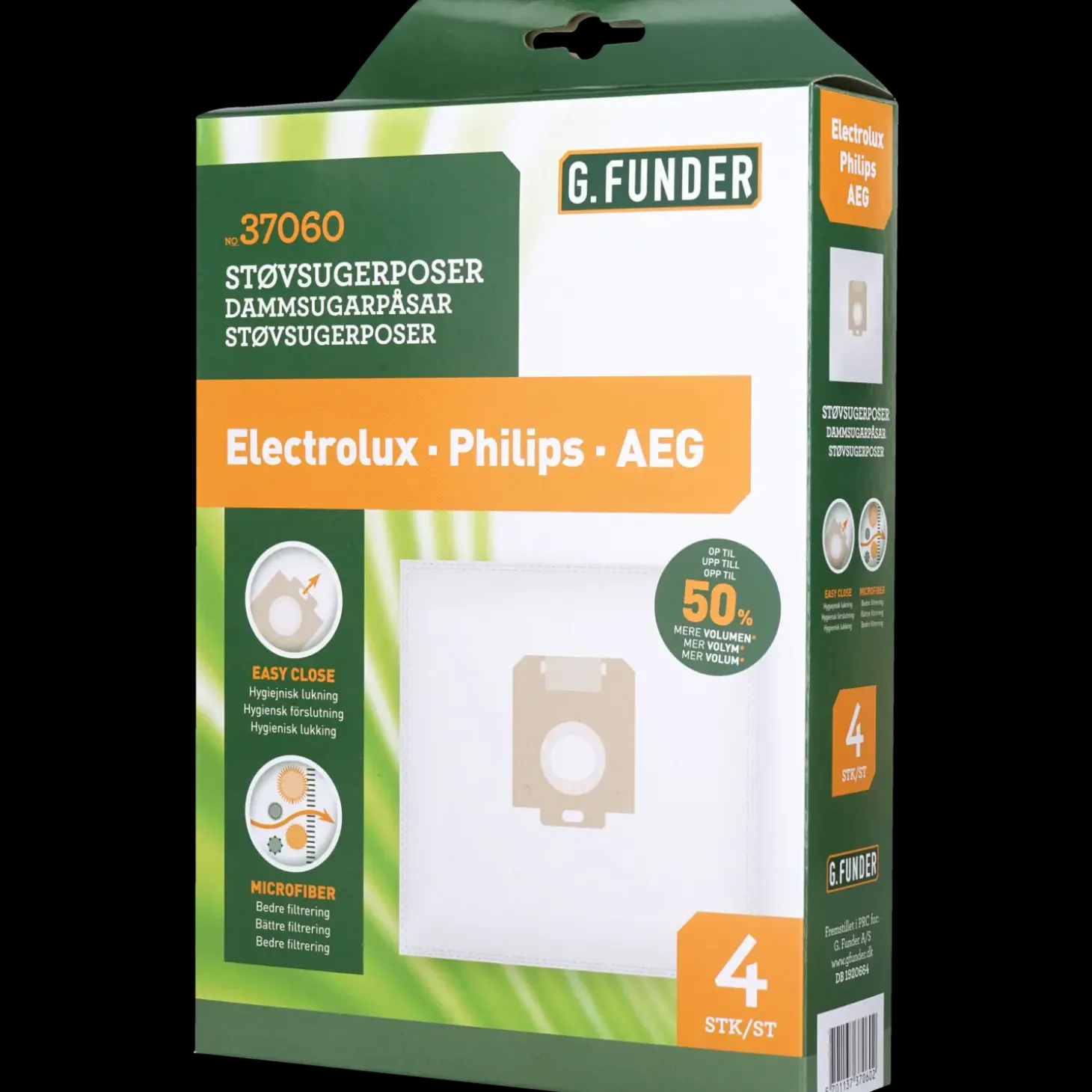 Støvsugerposer t/Electrolux 4 stk inkl. 1 filter