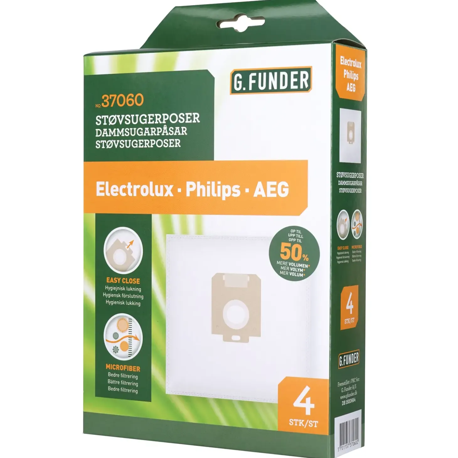 Støvsugerposer t/Electrolux 4 stk inkl. 1 filter