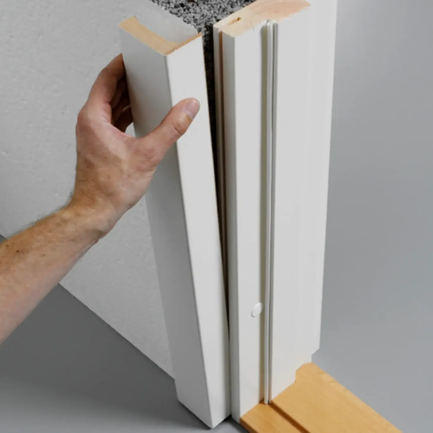 Swedoor Flex +Karm 92 mm hvid fyr 786x2089 mm m/std.bund i bøg