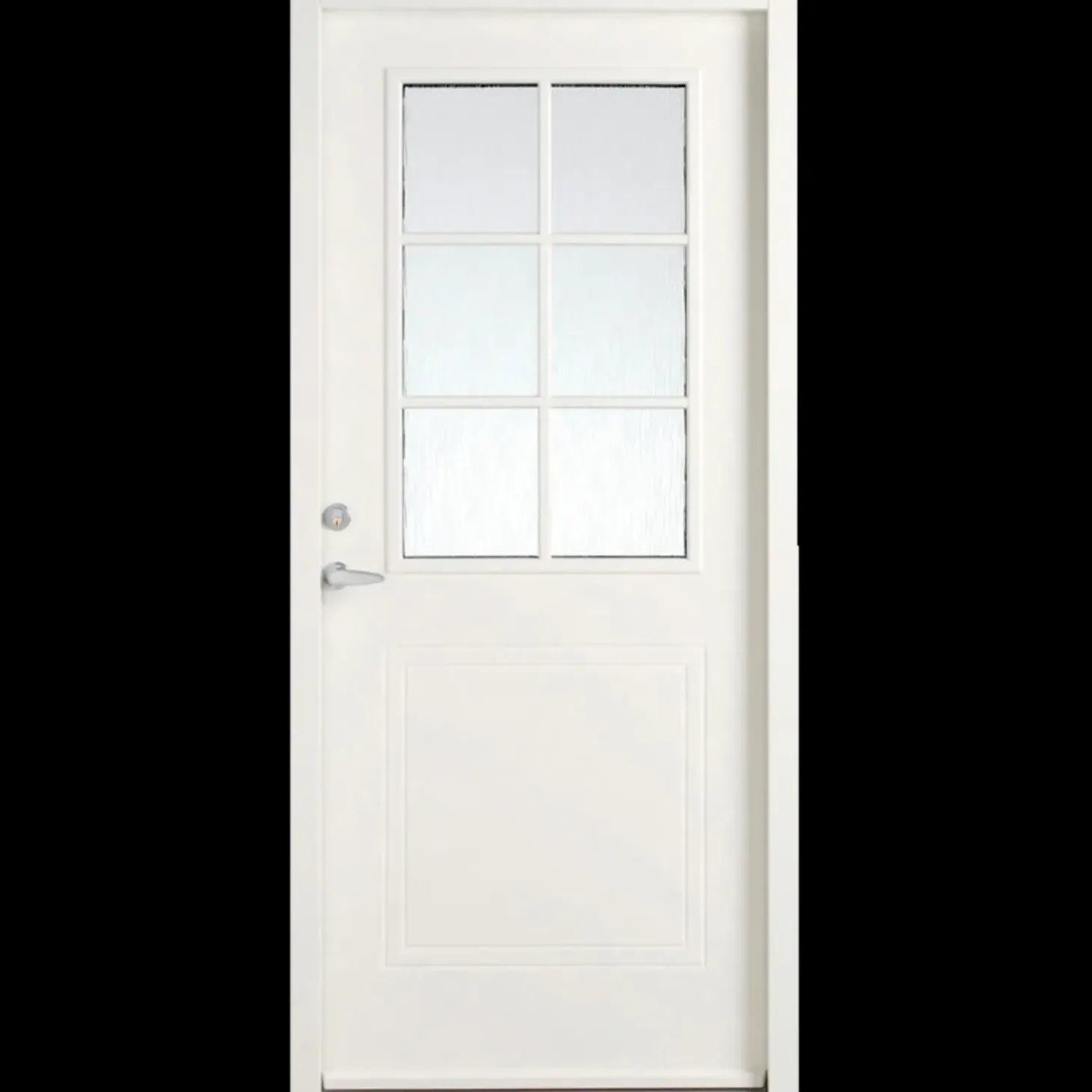 Swedoor P-400 facadedør med glas 948x2115 mm højrehængt hvid