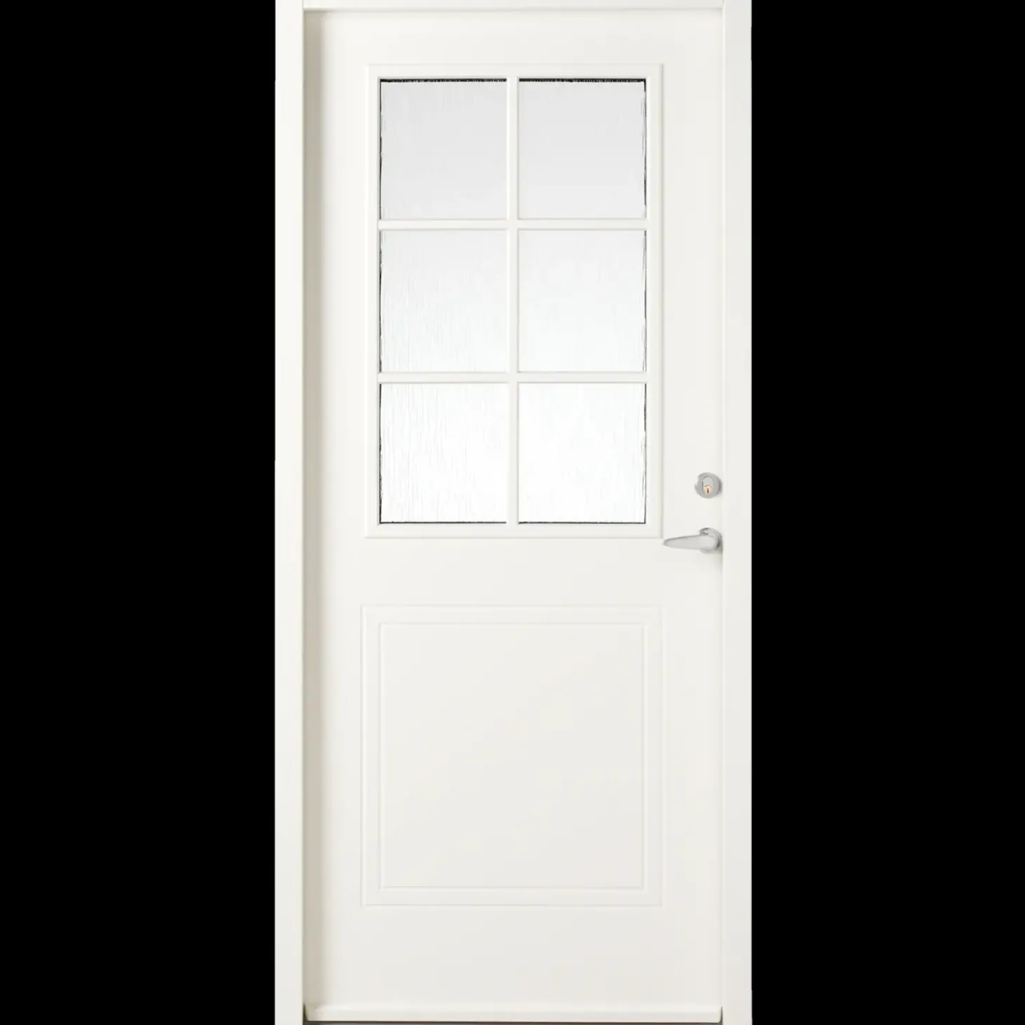 Swedoor P-400 facadedør med glas 948x2115 mm venstrehængt hvid