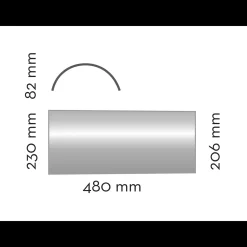 Swisspearl konisk rygning 480 mm sortblå