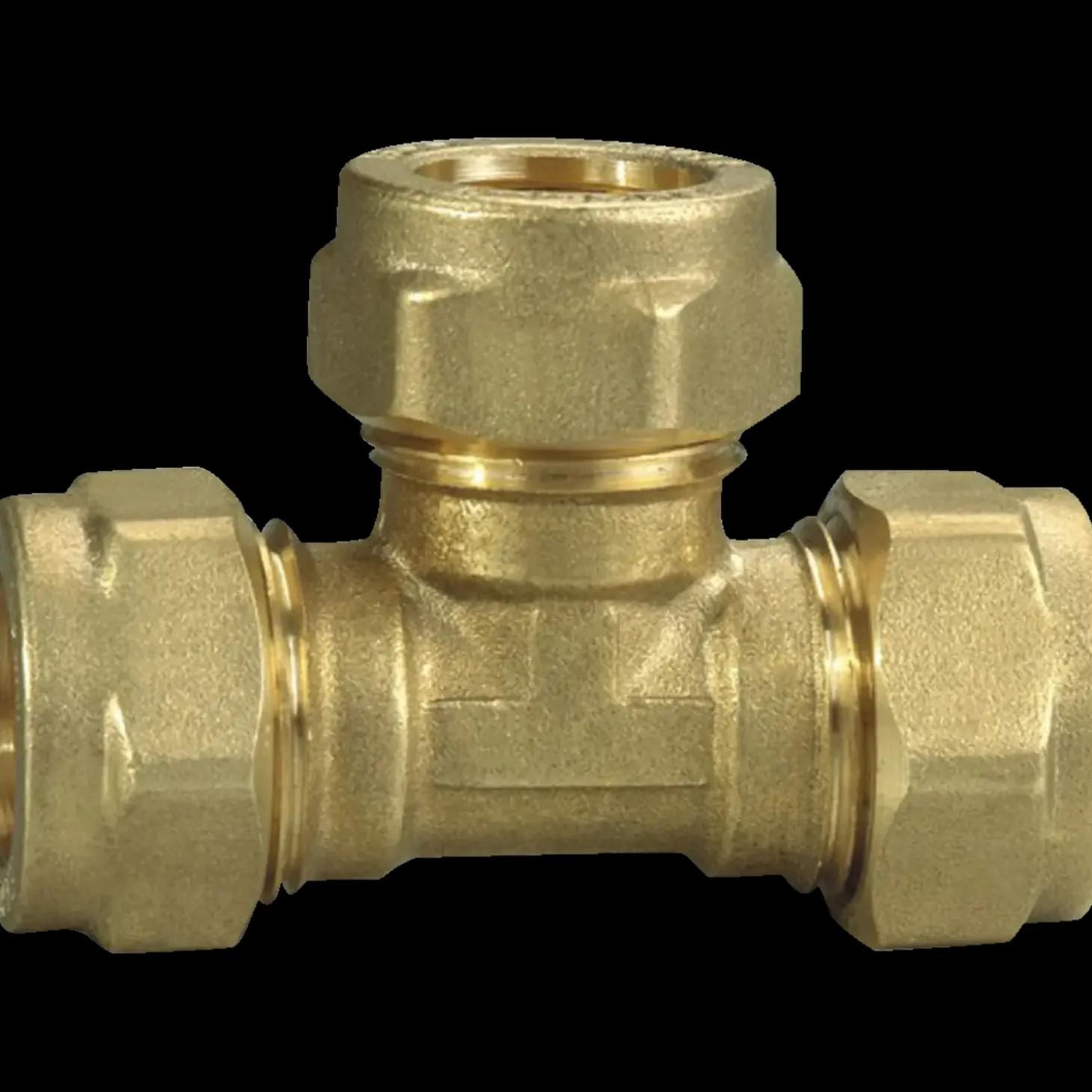 Tee klemring 15x15x15 mm messing