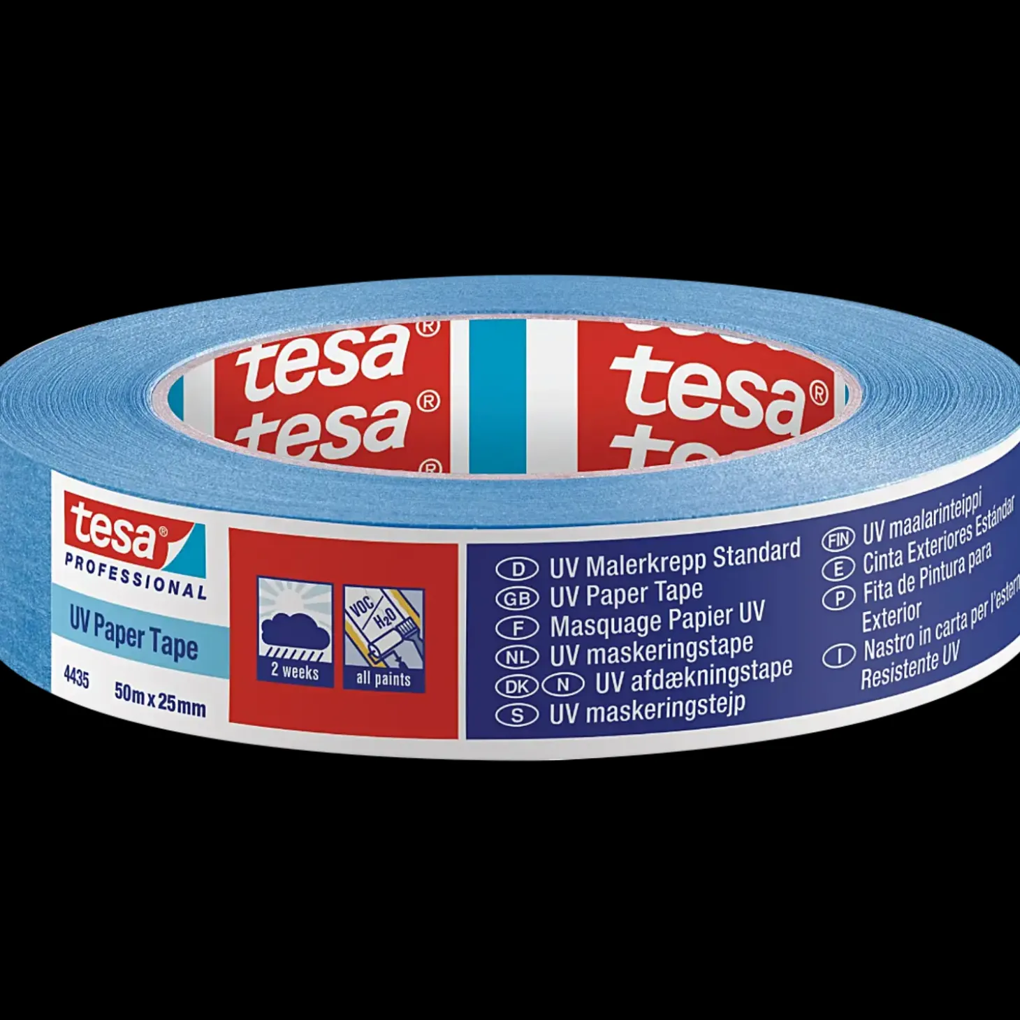 Tesa afdæknings/malertape blå 50 m x 25 mm