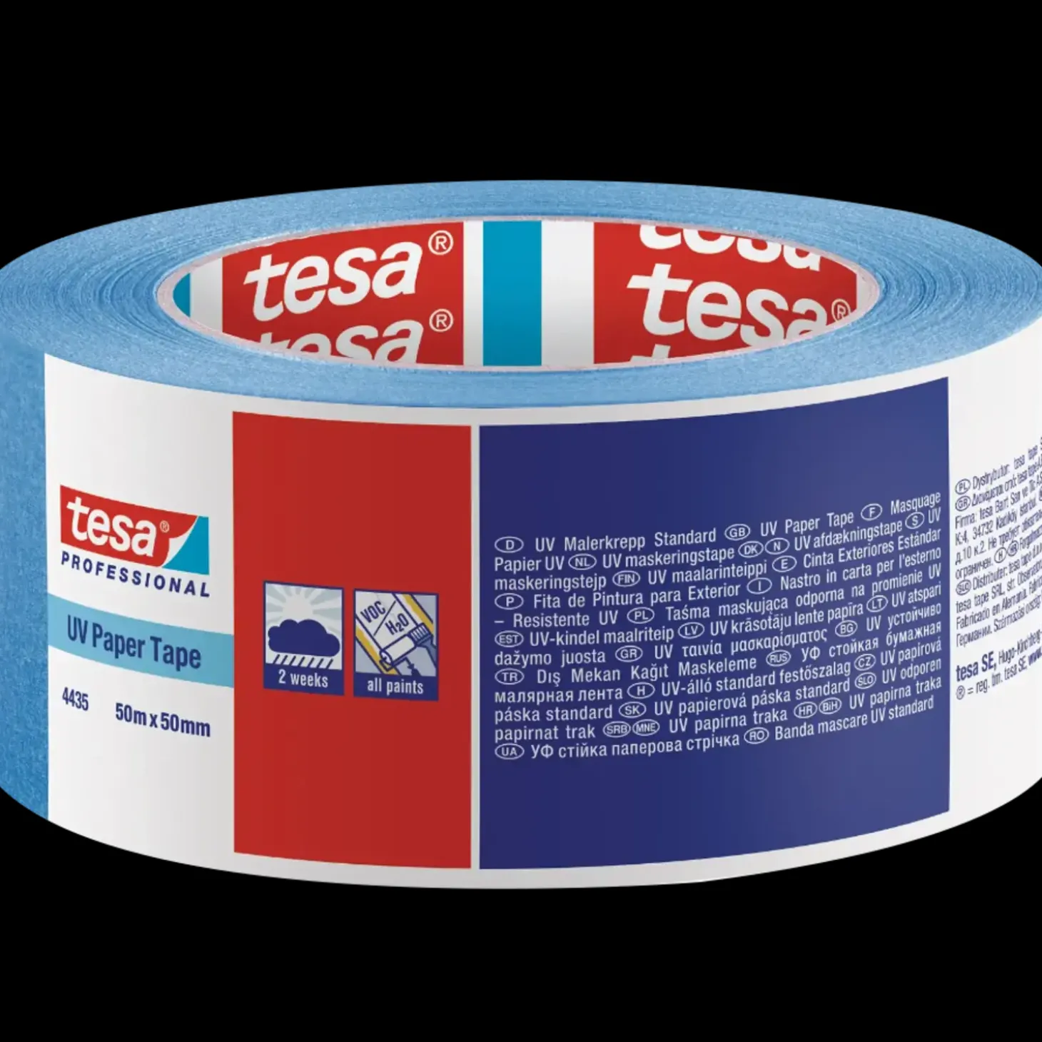 Tesa afdæknings/malertape blå 50 m x 25 mm