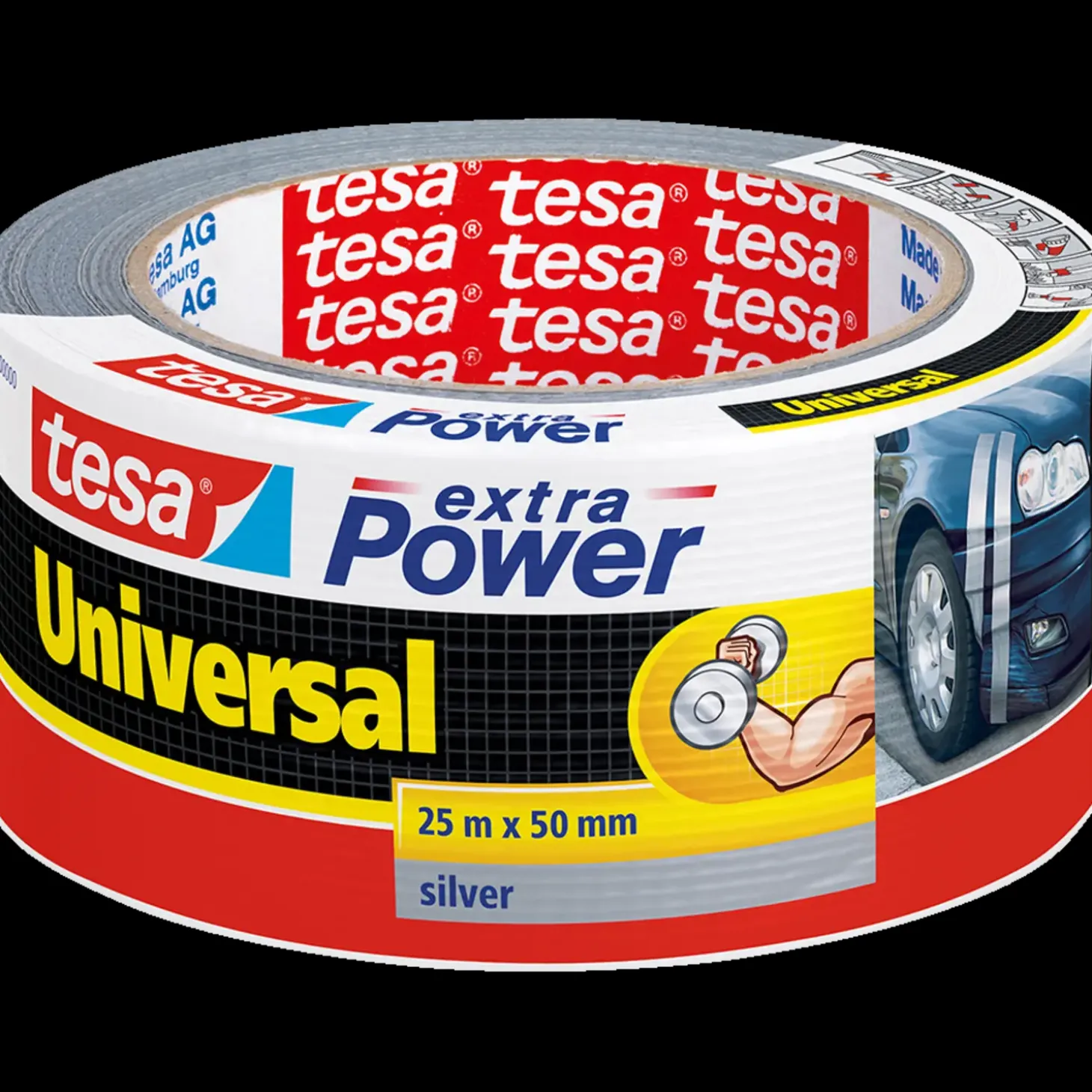 Tesa® extra Power Universal sølv 25 m x 50 mm