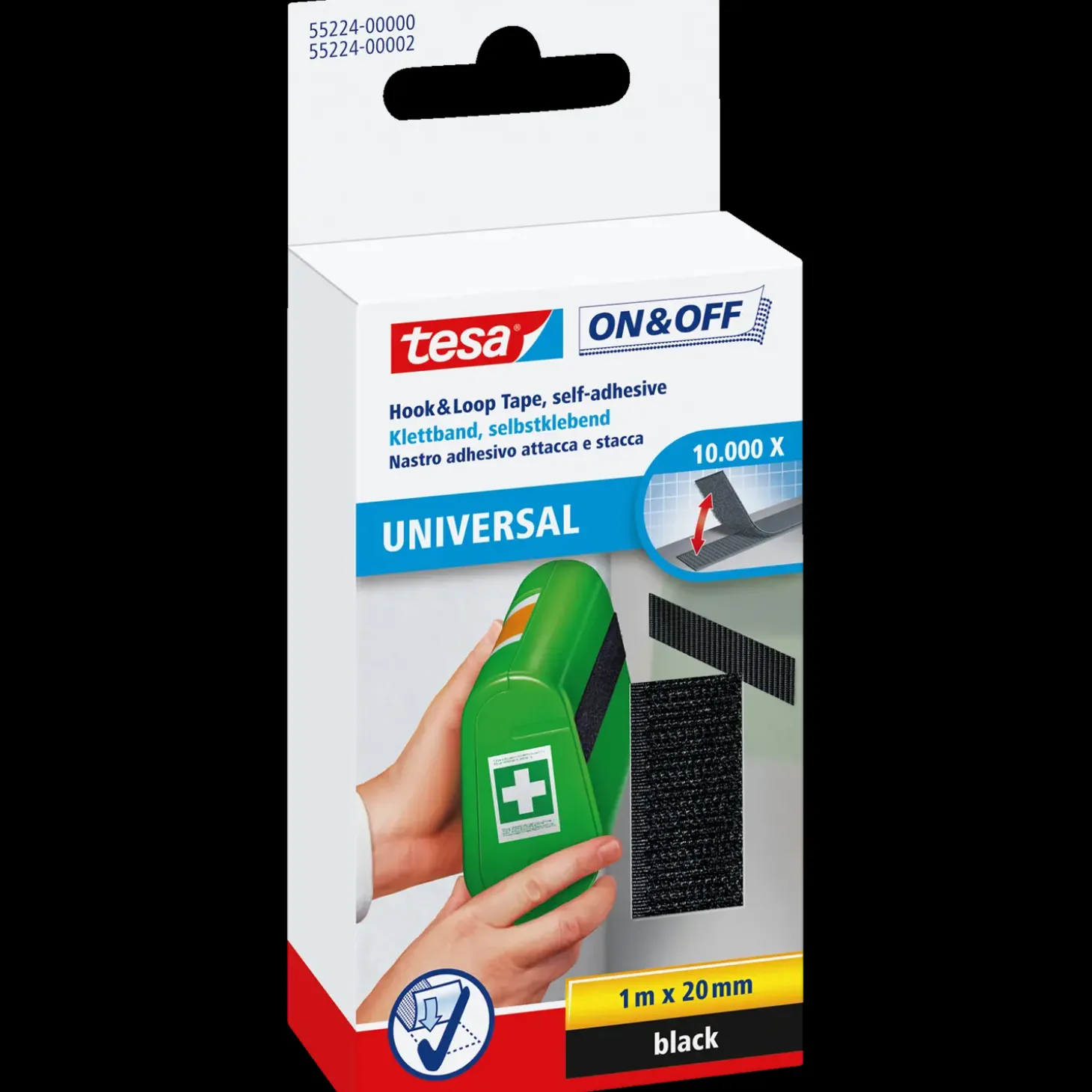 Tesa® On & Off Burretape, sort