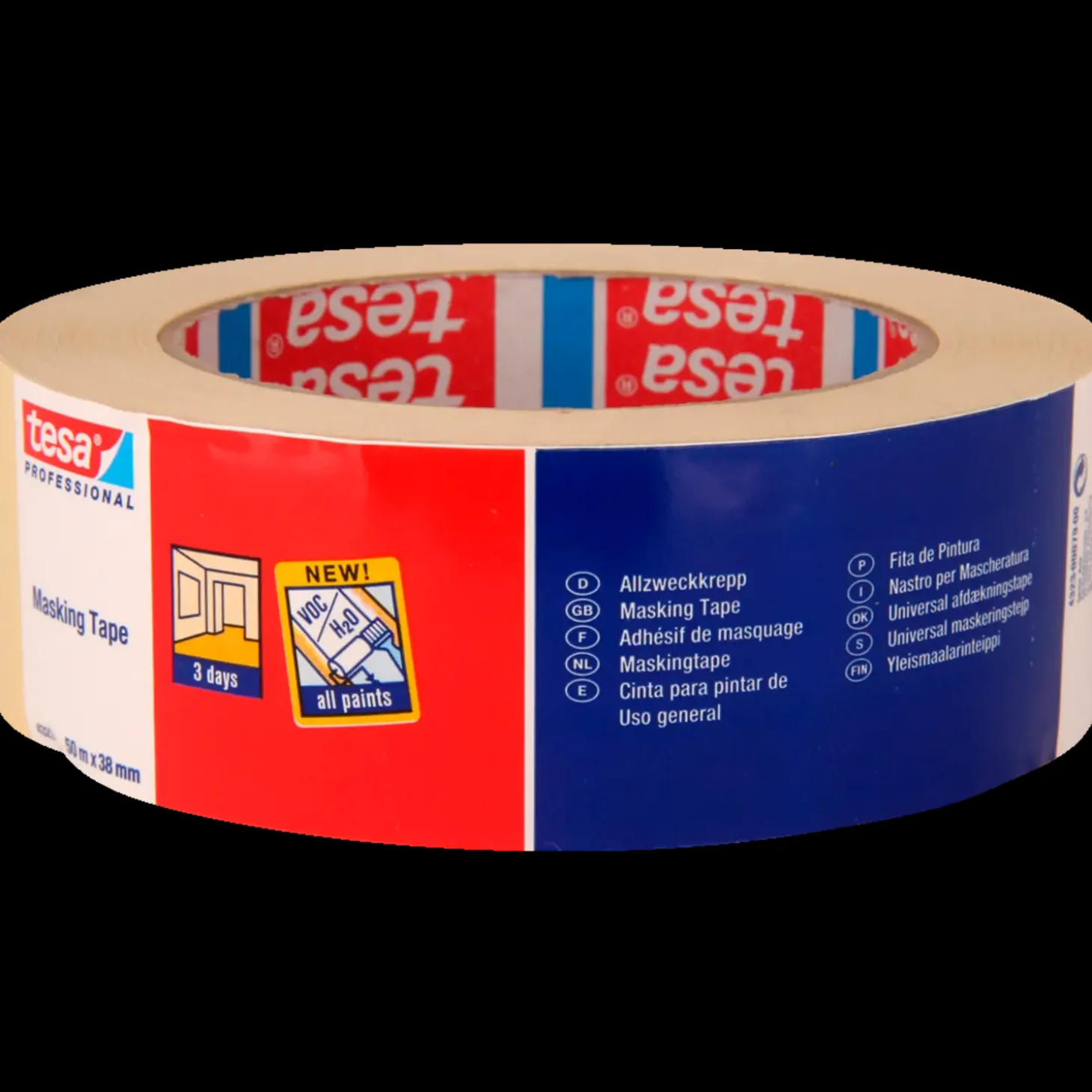 Tesa universal afdækningstape lysgul 50 m x 25 mm