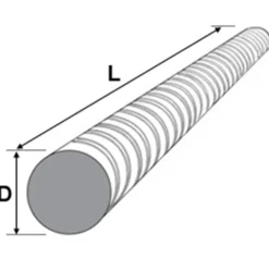 Tibnor rustfri kamstål 6 mm x 6 m