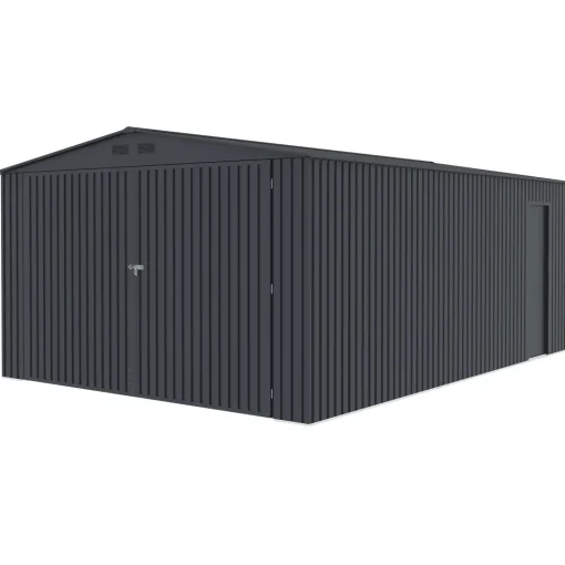 Torben redskabsskur 20,5 m², stål, mørkegrå