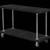 Tralle Grill-/Anretterbord m/hjul 140x49x90 cm - sort