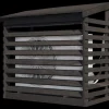 Varmepumpeskjuler sort 102x102x52 cm - usamlet